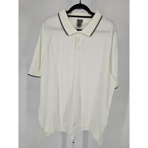 Vtg R&R Casuals Mens Sz XXL Short Sleeve Polo Shirt White 100% Cotton